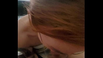 Stepsister just come to my room and suck my dick then she put her finger with gloves to my ass and make prostate massage