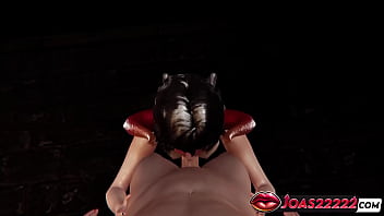 Seductive succubus abelin in adult animation only tongue licking blowjob with huge cock thrilling handjob stroking mouth fuck finishing with lots of cum in honey select 2