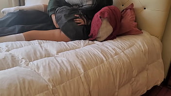 I don't believe it my school girl neighbor asks me to teach her about contraceptive methods and we got hot i teach her the method of cumming outside filling her ass with cum