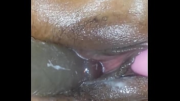 Wife play with vibrator and creams on dildo