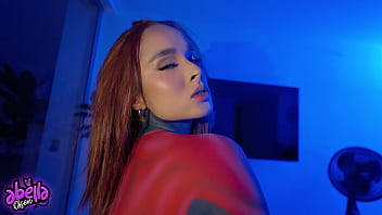 Hot spiderwoman fucks her fan and ride him until he cums