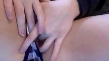 Panties and pussy playing close up at home