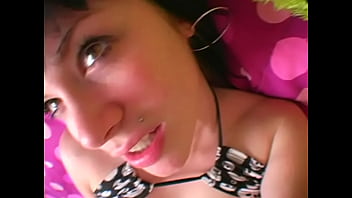 A young tattooed and pierced slut makes a video for her boyfriend