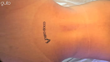 Natural brunette from brazil with good girl tattoo came for fun wanna join us