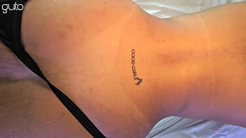 Natural brunette from brazil with good girl tattoo came for fun wanna join us