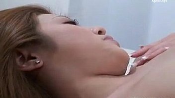 Frail japanese babe slurps a hard dong