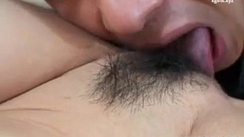 Frail japanese babe slurps a hard dong