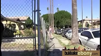 Big tit ebony does a blow bang 9