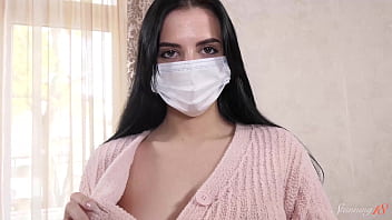 Sexy brunette sofi li is rubbing the nub so desperately