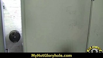 I sneak black bj as i fuck husband thrue gloryhole 20
