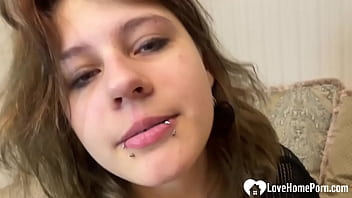 Brunette in lingerie takes care of my hard cock