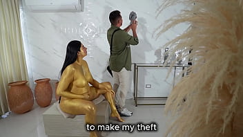 A statue comes to life and teaches a thief a lesson fucks him until he leaves her full of cum melany latina