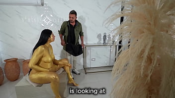 A statue comes to life and teaches a thief a lesson fucks him until he leaves her full of cum melany latina