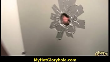 Sucking strangers cocks through a gloryhole 11