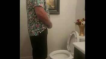 Dad taking a pee