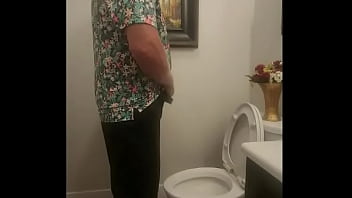 Dad taking a pee