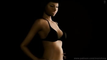 Giantess swallows tiny woman vore animation