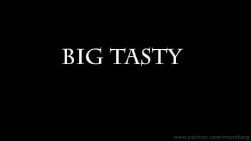 Giantess swallows tiny woman vore animation