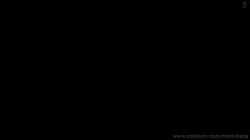 Giantess swallows tiny woman vore animation