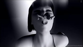 Giantess swallows tiny woman vore animation