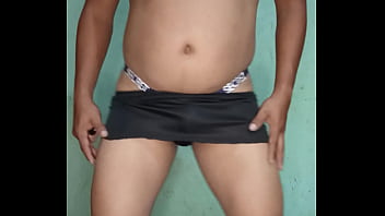 Bailando en tanga satinada morada victorias' secret