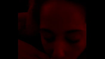 Lightskin ebony step sister sucks my cock like a slutty throat demon for a facial