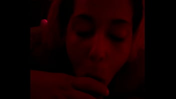 Lightskin ebony step sister sucks my cock like a slutty throat demon for a facial