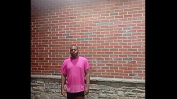 A private strip tease for free while faced forwards in 70 degree weather