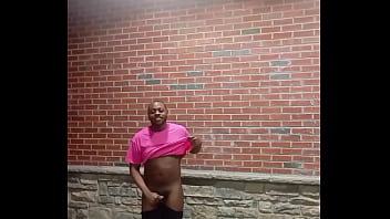 A private strip tease for free while faced forwards in 70 degree weather