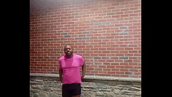 A private strip tease for free while faced forwards in 70 degree weather