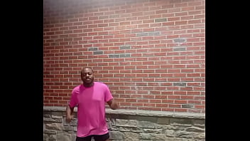 A private strip tease for free while faced forwards in 70 degree weather