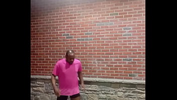 A private strip tease for free while faced forwards in 70 degree weather