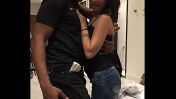 Tried to squeeze black monster cock inside kel aguiar tight asshole outside near the pool