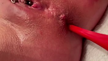 Anal masturbate by high heels and juice pussy after orgasm