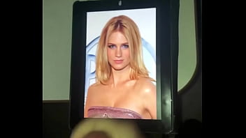 Cum tribute for sexy blonde