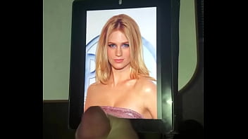 Cum tribute for sexy blonde