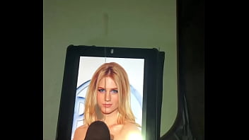 Cum tribute for sexy blonde