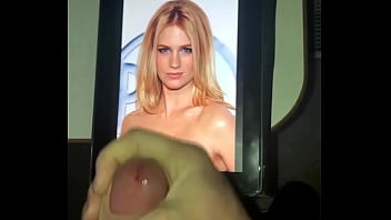 Cum tribute for sexy blonde