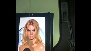Cum tribute for sexy blonde