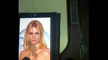 Cum tribute for sexy blonde