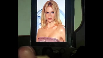 Cum tribute for sexy blonde