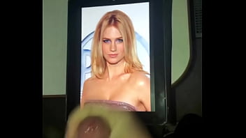 Cum tribute for sexy blonde