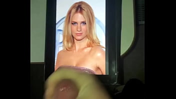 Cum tribute for sexy blonde