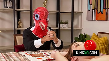 Hot step family foursome sex for thanksgiving