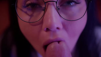 Naughty lady sucks cock her boy's