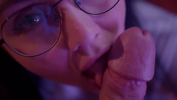 Naughty lady sucks cock her boy's