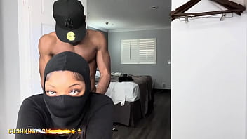 Sexy booty chick bangs herself with dildo then gets fucked by real dick