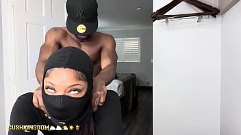 Sexy booty chick bangs herself with dildo then gets fucked by real dick