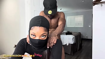 Sexy booty chick bangs herself with dildo then gets fucked by real dick