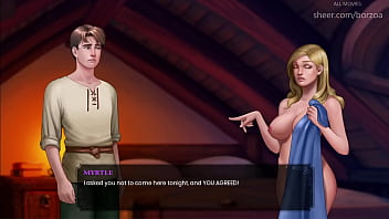 Wal 23 huge boobs blonde sticking small wooden dildo into her sexy shaved pussy